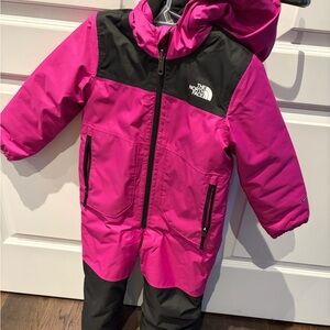 The North Face Kids' Pink and Black snowsuit